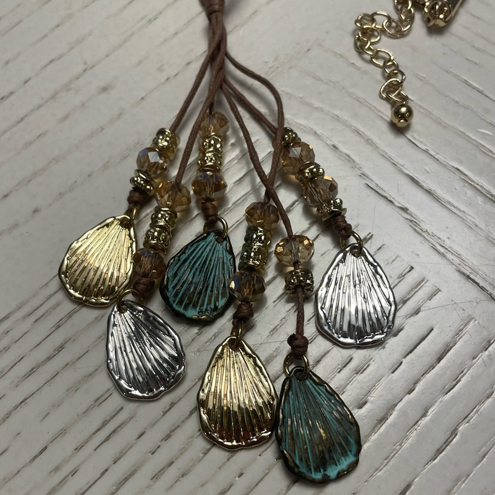 Bohemian/Rustic long necklace with pendant - 19”+